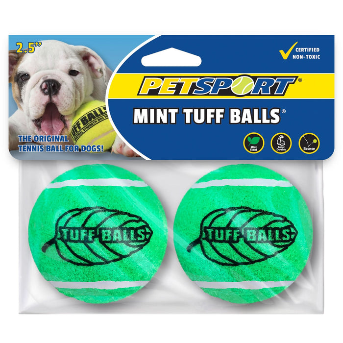 Petsport USA Mint Balls Dog toy Green 2 Pack 2.5 in