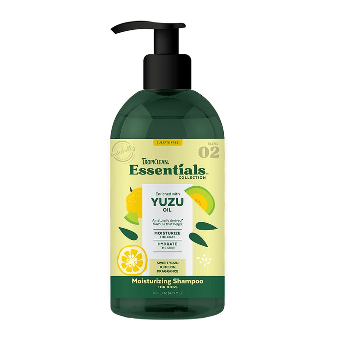 TropiClean Essentials Yuzu Fruit Shampoo for Dogs 16oz
