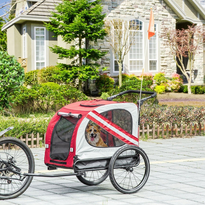 Furr Baby Gifts 2-In-1 Pet Bike Trailer Stroller