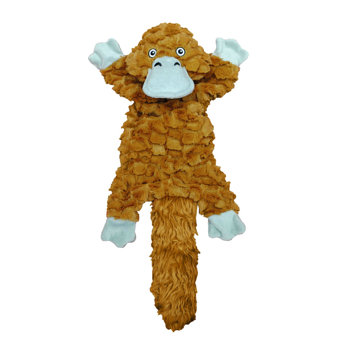 Jolly Pet Fat Tail Stuffed Platypus Dog Toy SM
