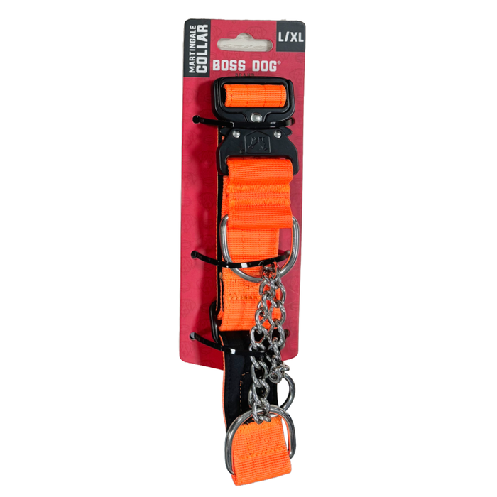 Boss Dog Martingale Dog Collar Hunter Orange LG/XL