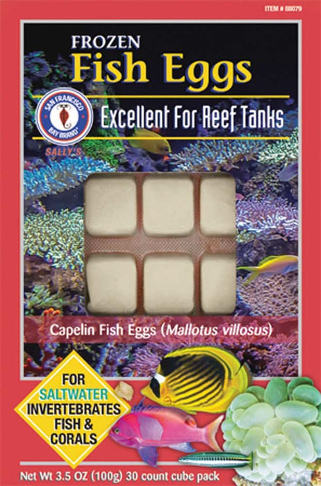 San Francisco Bay Brand Fish Eggs Frozen Fish Food 3.5 oz 30 Count