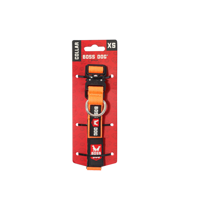 Boss Dog Tactical Adjustable Dog Collar Hunter Orange XS 11-14in