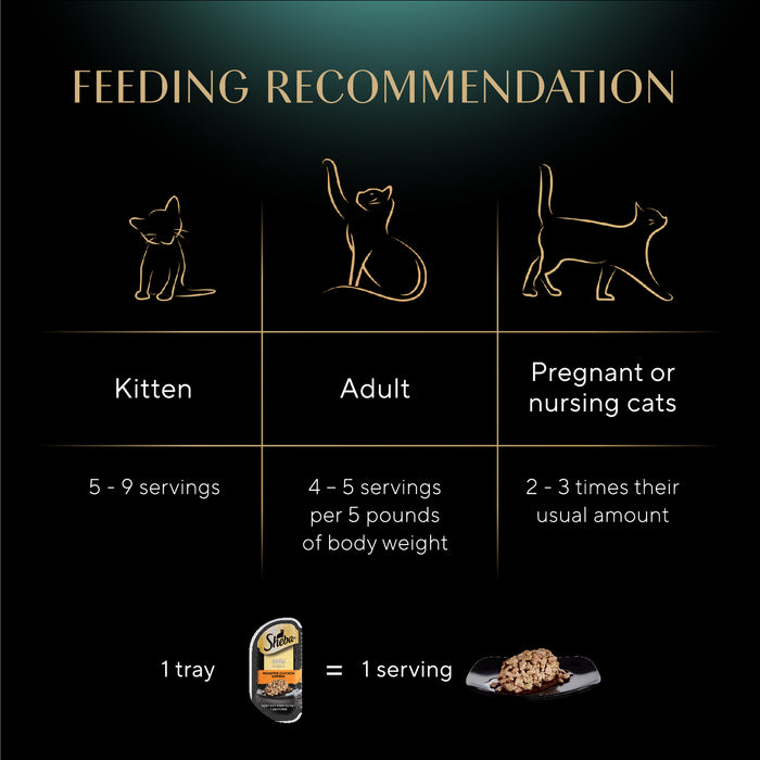 Sheba Perfect Portions Cuts in Gravy Wet Cat Food Variety Pack (Roasted Chicken, Tender Turkey) 2.6oz 12pk