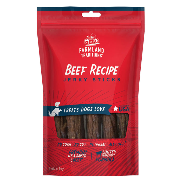Farmland Traditions Simple Snacks Beef Jerky Sticks Dog Treats 14oz