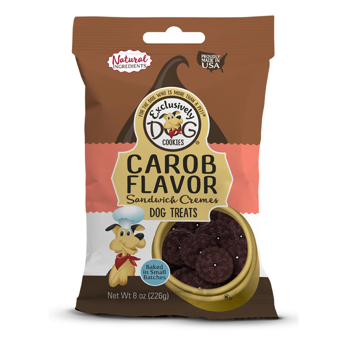 Exclusively Pet Carob Flavor Sandwich Cremes Dog Treats 8oz