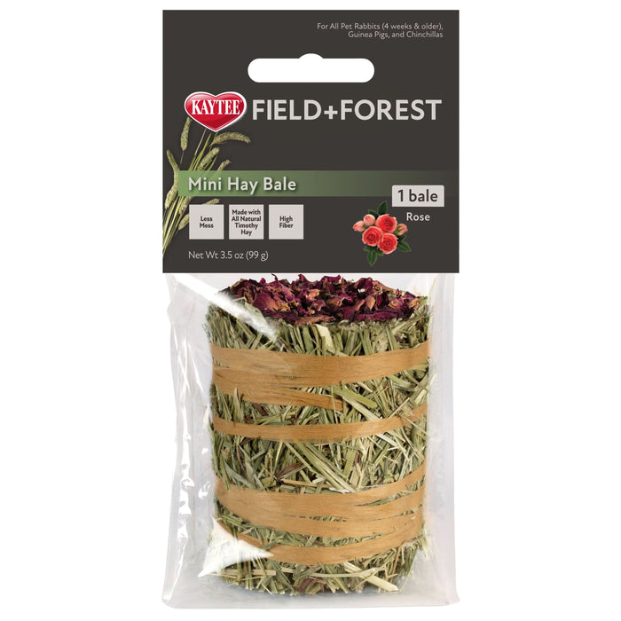 Kaytee Field+Forest Mini Hay Bales Rose 3.5 Ounces