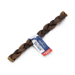 Barkworthies Collagen Beef Stick Braid Dog Treat 9in - Image 2