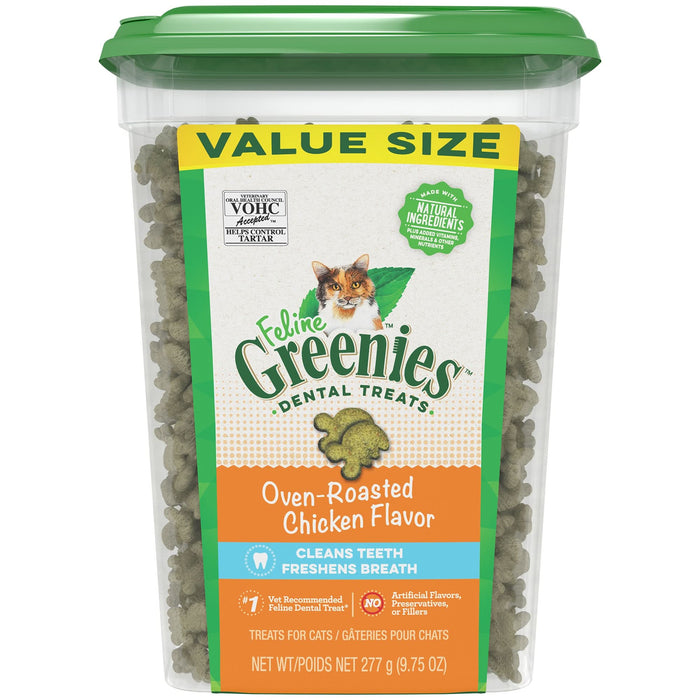 Greenies Feline Adult Cat Dental Treats Oven Roasted Chicken 9.75oz