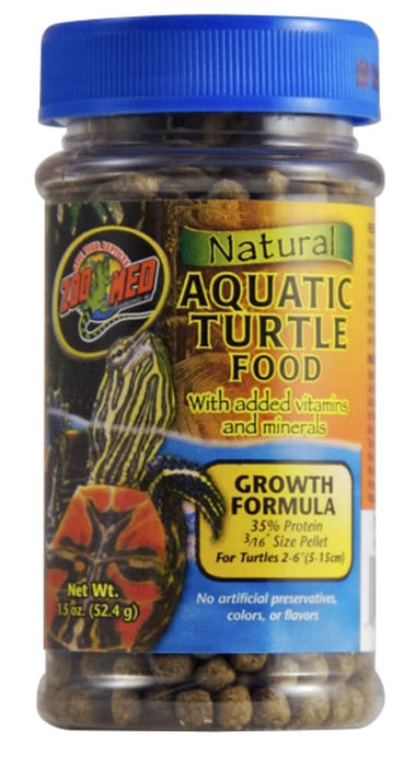 Zoo Med Natural Aquatic Turtle Food Growth Formula Dry Food 1.85 oz