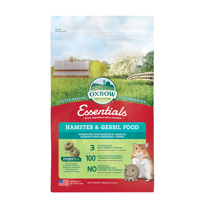 Oxbow Animal Health Essentials Hamster & Gerbil Food 1lb