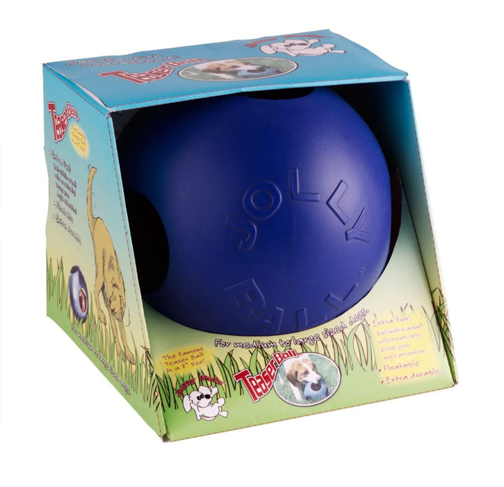Jolly Pet Teaser Ball Dog Toy Blue LG 8in