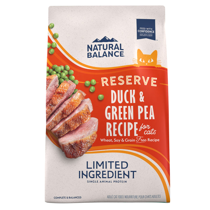 Natural Balance Pet Foods Limited Ingredient Reserve Grain Free Dry Cat Food Green Pea & Duck 10lb