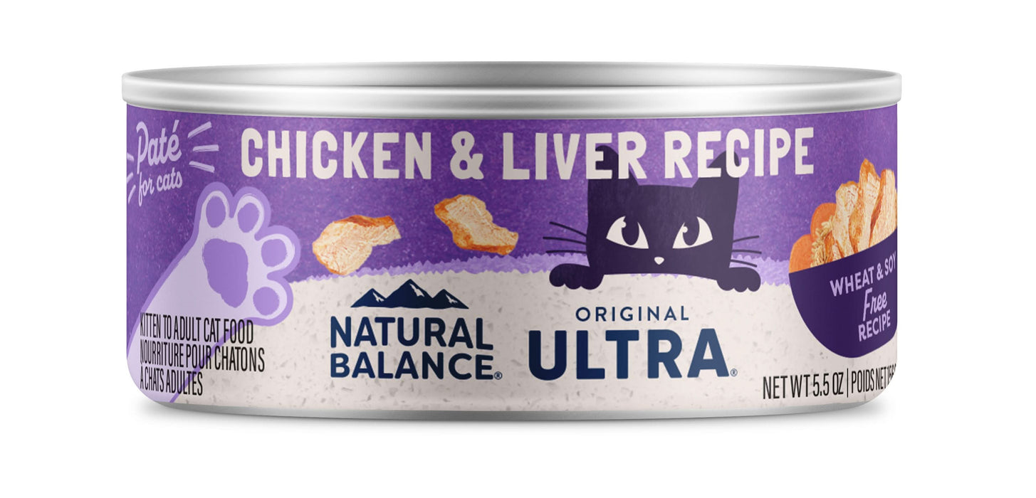 Natural Balance Pet Foods Original Ultra Canned Cat Food Chicken & Liver 5.5oz
