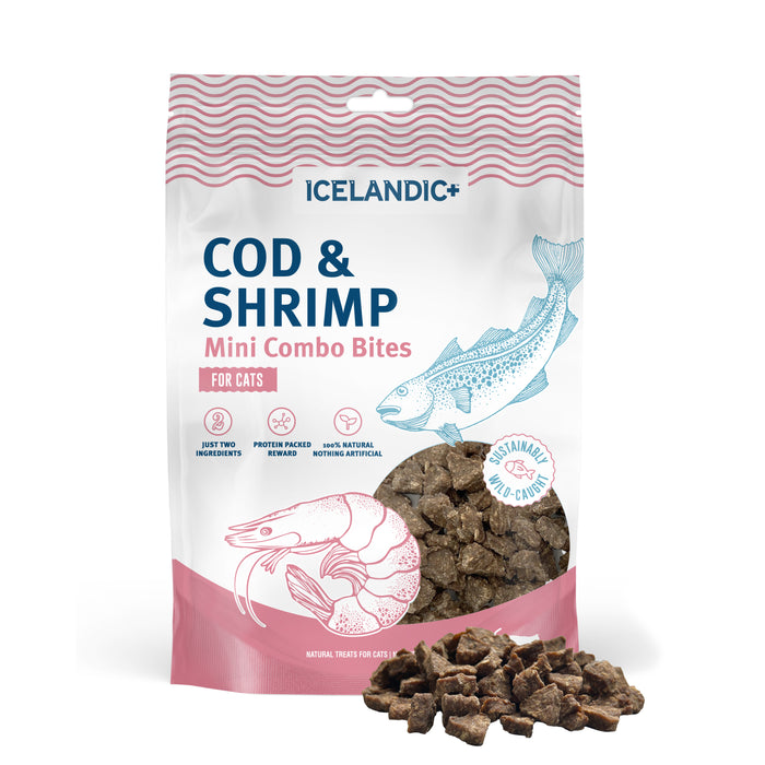 Icelandic+ Combo Bites Cat Treats Cod & Shrimp Mini 1.7oz - Image 2