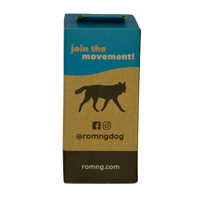 Rōmng bio-based dog poop bags + bamboo dispenser