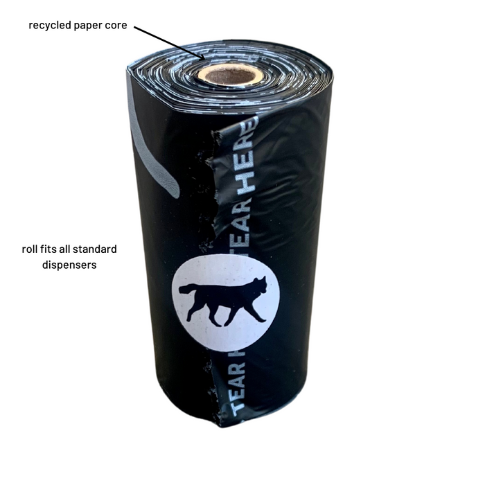 Rōmng compostable plant-based dog poop bags