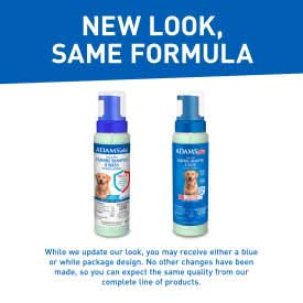 Adams Plus Flea & Tick Foaming Shampoo & Wash for Dogs & Puppies 10 oz