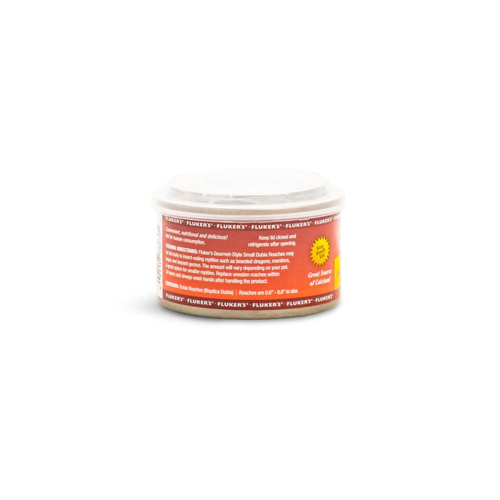 Fluker's Gourmet-Style Canned Small Dubia Roaches 1.2oz for Geckos, Monitor Lizards