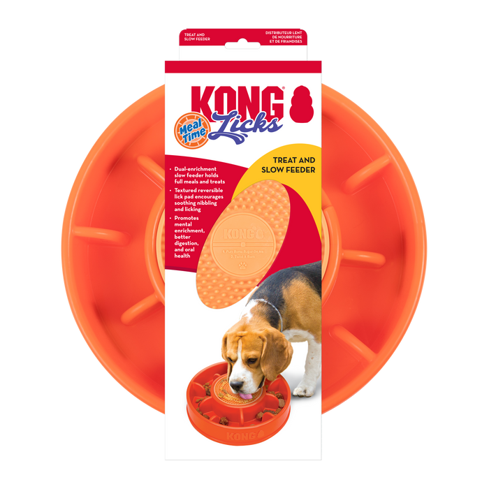 KONG Licks Mealtime Dog Treat Toy & Slow Feeder LG - Image 2