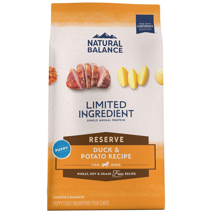 Natural Balance Pet Foods Limited Ingredient Reserve Grain Free Puppy Dry Dog Food Duck & Potato 22lb