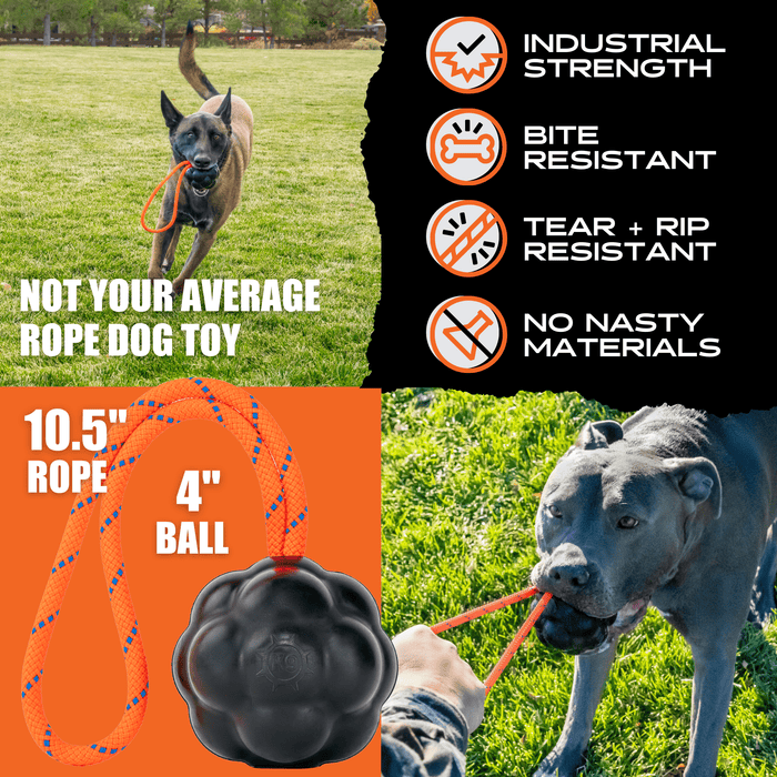 Monster K9 Dog Toys Rumble Rope Ball
