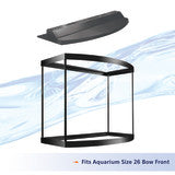 Aqueon T8 Fluorescent Deluxe Full Hoods Black 26 Bow