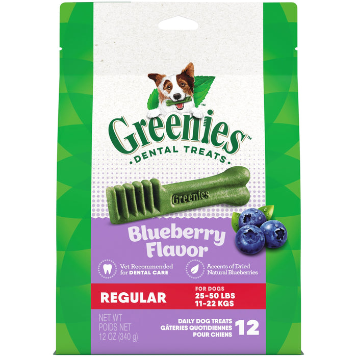 Greenies Dog Dental Treats Regular Blueberry 12oz 12ct