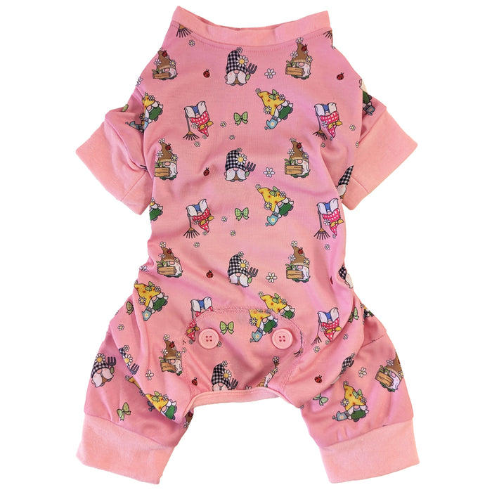 Fashion Pet Garden Gnome Pajamas Pink XL