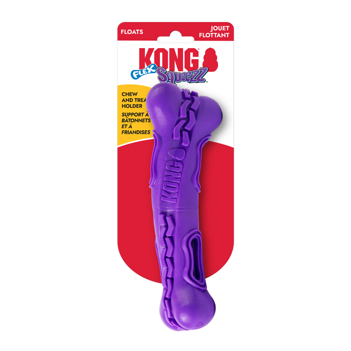 KONG Squeezz Flex Bone Dog Toy MD - Image 2