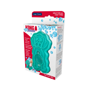 KONG ZoomGroom Bubbles Rubber Dog Grooming Brush LG - Image 2