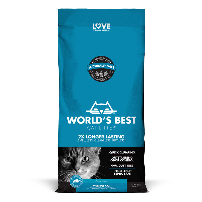 World's Best Cat Litter Multiple Cat Lotus Blossom Scented Cat Litter 28lb