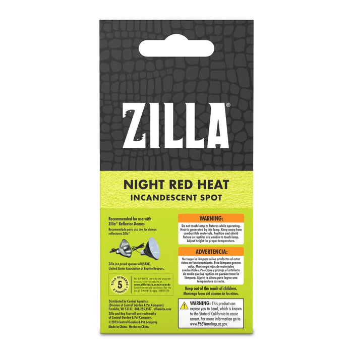 Zilla Incandescent Spot Bulb Night Red 50 watts