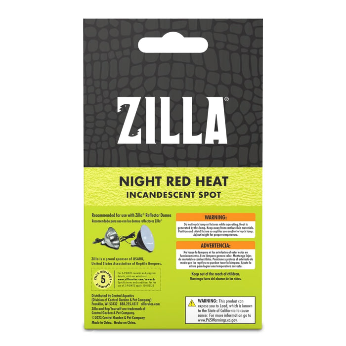 Zilla Incandescent Spot Bulb Night Red 100 watts