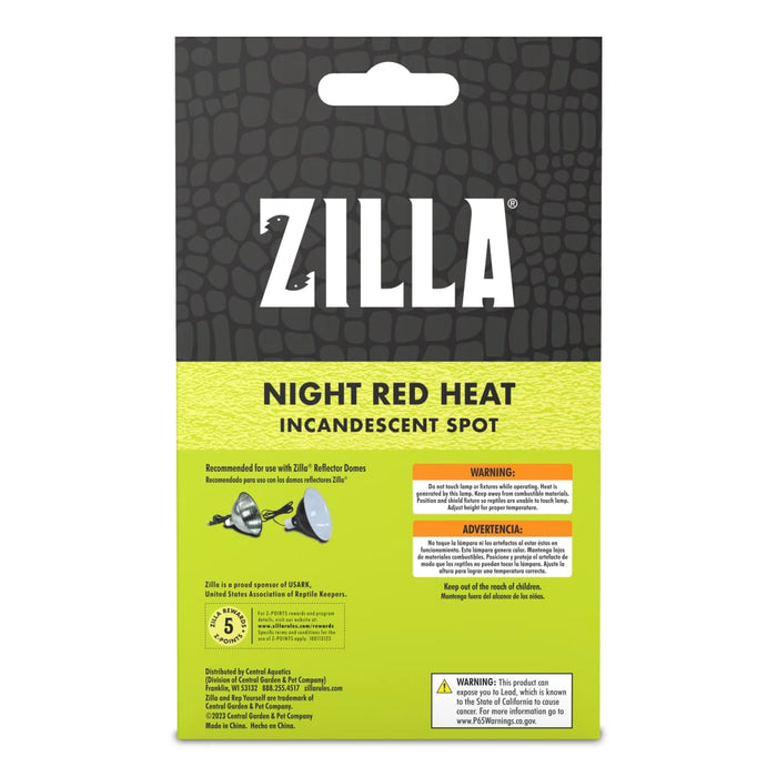 Zilla Incandescent Spot Bulb Night Red 150 watts