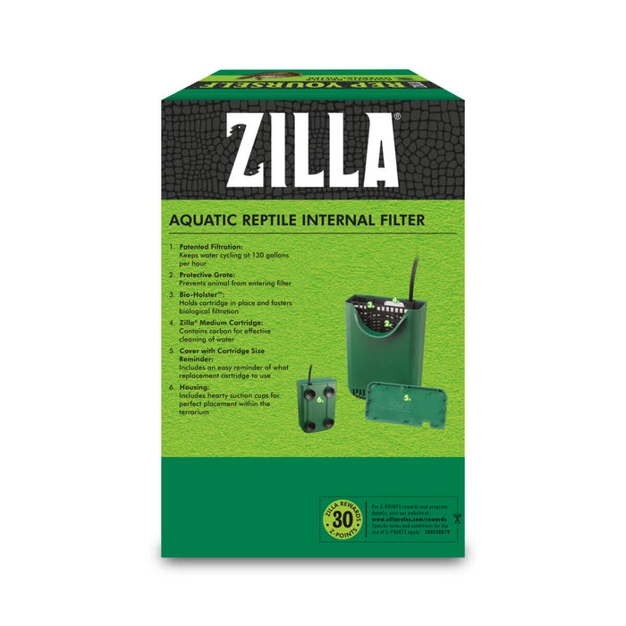 Zilla Aquatic Reptile Internal Filter, 20 Gallons