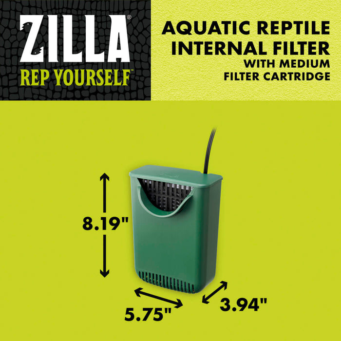 Zilla Aquatic Reptile Internal Filter, 20 Gallons