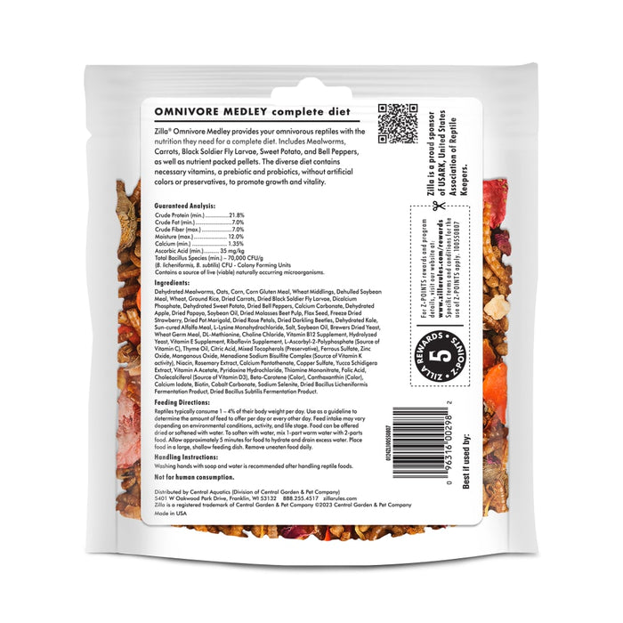 Zilla Medley Diet Omnivore Mix 4 ounces