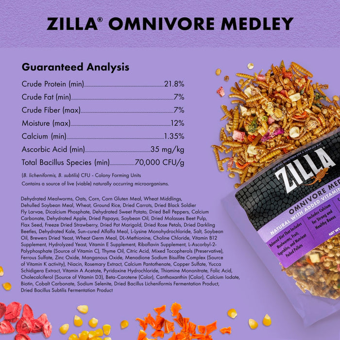 Zilla Medley Diet Omnivore Mix 4 ounces