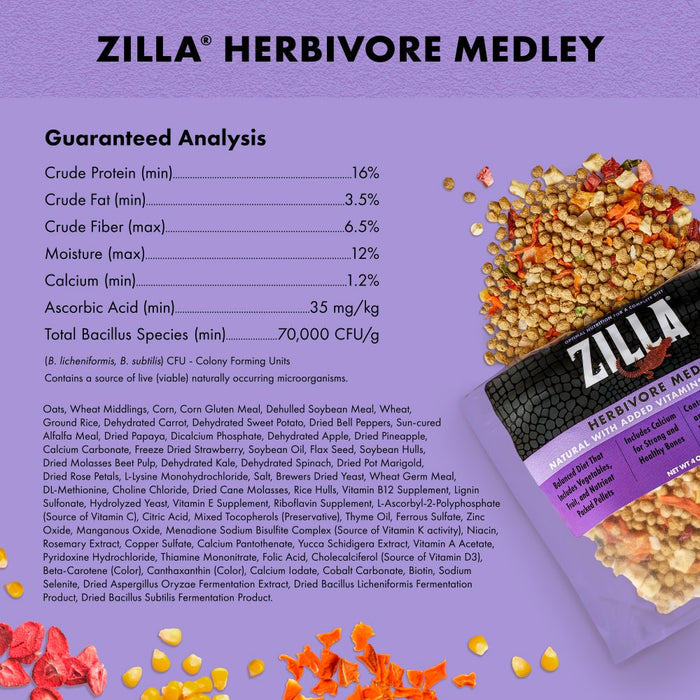 Zilla Medley Diet Herbivore Mix 4 ounces