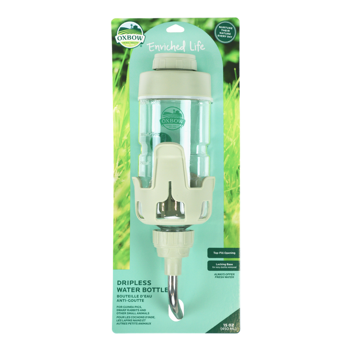 Oxbow Animal Health Enriched Life Dripless Water Bottle Off-White 15oz