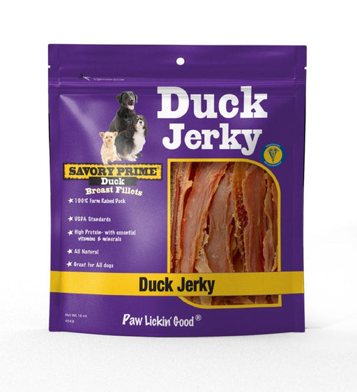 Savory Prime Natural Duck Jerky Dog Treats, 16 oz - 810359004013