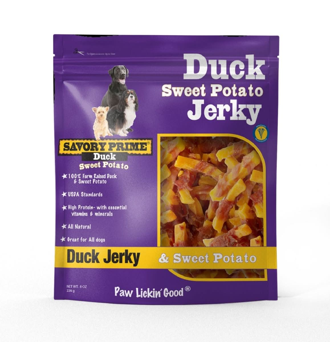 Savory Prime Sweet Potato and Duck Jerky Dog Treats, 8 oz —