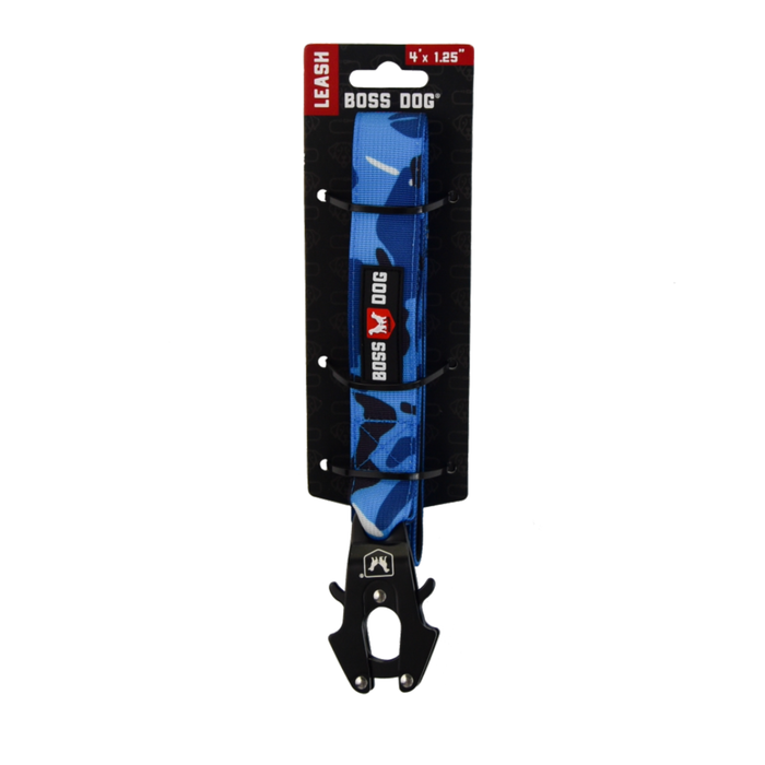 Boss Dog Tactical Dog Leash Blue Camo 4ft