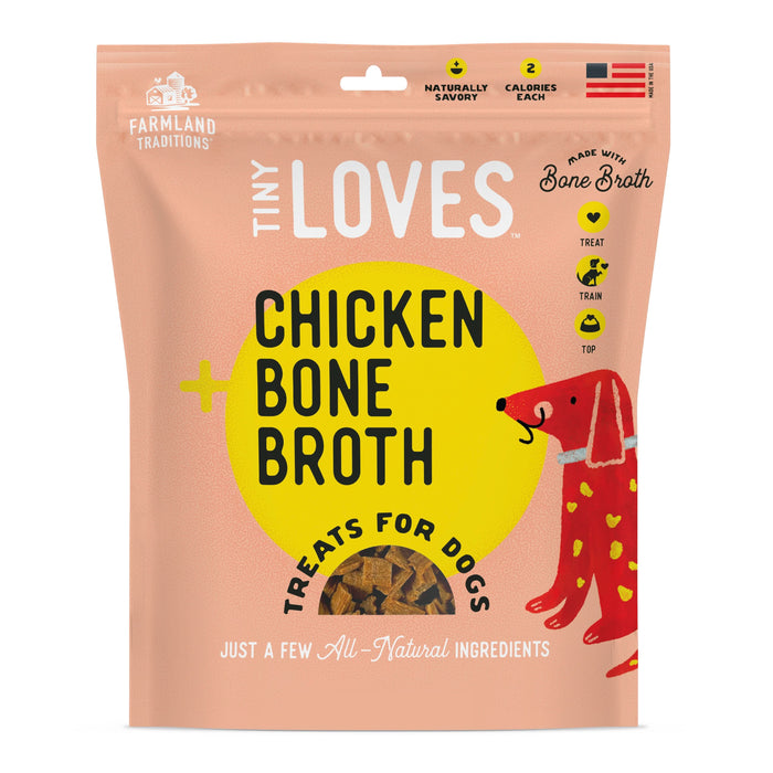 Farmland Traditions Tiny Loves Chicken w/Bone Broth Dog Treats 6oz