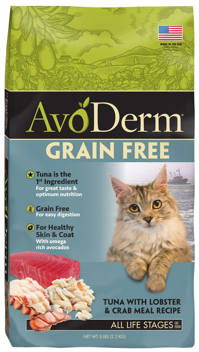 AvoDerm Grain Free Tuna with Lobster & Crab Meal Dry Cat Food 5 lb