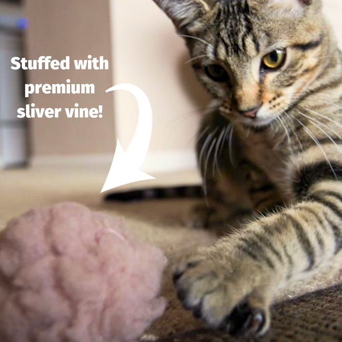 HuggleHounds HuggleKats® FlufferFleece™ Ballies Plush Cat Toys (Pack of 3)