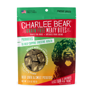 Charlee Bear Meaty Bites Dog Treats Beef liver w/Sweet Potatoes 2.25oz - Image 2