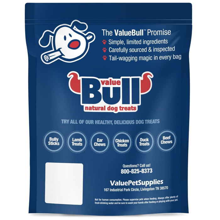Value Pet Supplies ValueBull Braided Bully Sticks for Large Dogs, Thick 6 Inch, 25 Count