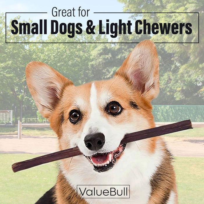 Value Pet Supplies ValueBull Bully Sticks for Small Dogs, Thin 12 Inch, 25 Count